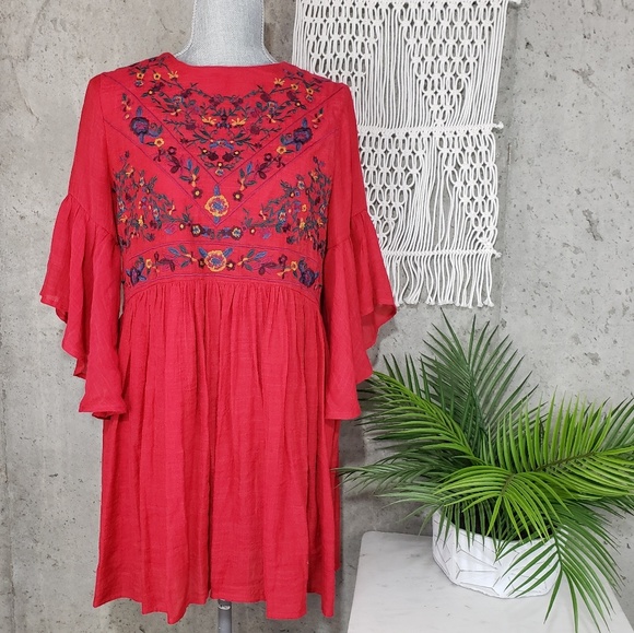 Altar'd State Berry Berry Embroidered Dress - Picture 2 of 7